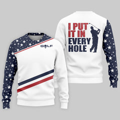 Maxcorners I Put It in Every Hole Mens Golf Polo Shirt, Mens Golf Gift, Funny Golf Shirt