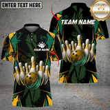 Maxcorners Color Diamond Bowling Team Jersey Personalized Name, Team Name 3D Polo Shirt