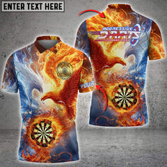 Maxcorners Darts Dartboard Phoenix Fire & Ice Personalized Name, Team Name 3D Shirt For Emilio