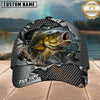 Maxcorners Fishing Torn Metal Mesh Personalized 3D Cap