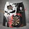 Maxcorners Darts Skull Splatter Dartboard Personalized 3D Skirts With Shorts