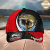 Maxcorners Fishing Red Black Water Splash Personalized 3D Cap