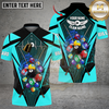 Maxcorners Billiards Neon Burst Pool Balls Multicolor Customized Name, Team Name 3D Shirt