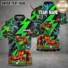 Maxcorners Electric Swing Golf Multicolor Customized Name, Team Name 3D Shirts