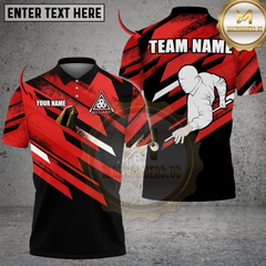 Maxcorners Billiards Slash Motion Multicolor Customized Name, Team Name 3D Shirt