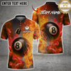 Maxcorners Billiard 8-Ball Fire and Ice Pool Multicolor Customized Name, Team Name 3D Shirt