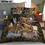 Maxcorners Hunting Deer Autunm Style Bedding Set 3D All Over Printed | Moss