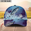 Maxcorners Fishing Blue Wave Personalized Cap (13 Breeds)