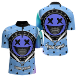 Maxcorners Smile Face Dartboard Custom Funny Blue Dart Shirts For Men, Dart Team Jerseys LM064