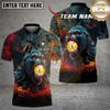 Maxcorners Billiard Fierce Gorilla 9-Ball Multicolor Customized Name, Team Name 3D Shirt