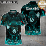 Maxcorners Billiard 8-Ball Cool Vibes Multicolor Personalized 3D Shirt, Urban Style Flame Smoke Shirts