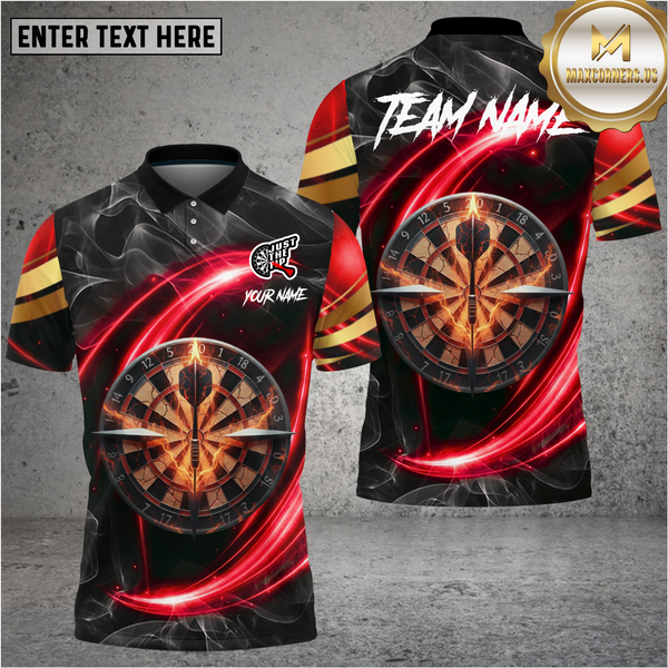 Maxcorners Dart Jersey Cosmic Energy Neon Swirl Design Multioptions Personalized Name, Team Name Unisex 3D Shirt (4 colors)