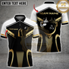 Maxcorners Royal Bowling Champion Multicolor Customized Name, Team Name 3D Shirts| Black