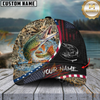 Maxcorners Fishing Camo Flag Patriot Personalized Cap (11 Breeds)