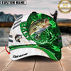 Maxcorners Fishing White Green Lava Sport Personalized Name Classic 3D Cap Personalized Cap (13 Breeds)