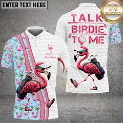 Maxcorners Flamingo Golf Funny Talk Birdie To Me Personalized Name, Team Name 3D Unisex Shirt