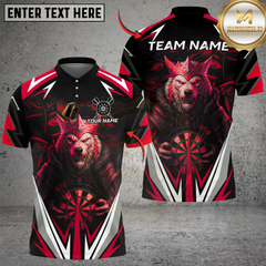 Maxcorners Darts Wolf King Royal Multicolor Customized Name, Team Name 3D Shirts