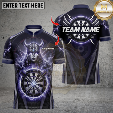 Maxcorners Darts Thunder Viking Warrior Dartboard Personalized Name 3D Unisex Shirt