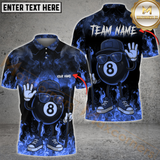 Maxcorners Billiard 8-Ball Cool Vibes Multicolor Personalized 3D Shirt, Urban Style Flame Smoke Shirts