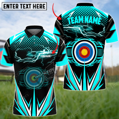 Maxcorners Thunder Archery Multicolor Option Personalized Name Team Name 3D Shirt (4 Colors)