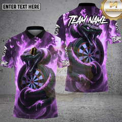 Maxcorners Venom Snake Dartboard Toxic Green Flame Multioptions Personalized Name, Team Name Unisex 3D Shirt (4 Colors)