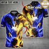 Maxcorners Bowling Fire and Ice Dragon Strike Multiple Options Personalized Name, Team Name 3D Shirt