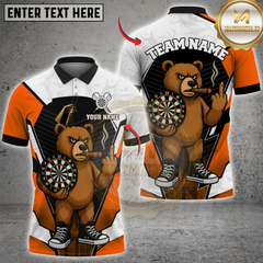Maxcorners Brown Bear Darts Multicolor Customized Name, Team Name 3D Shirt