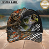 Maxcorners Fishing Skull Angler Orange Camo Personalized 3D Cap