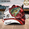 Maxcorners Fishing White Red Lava Sport Personalized Name Classic 3D Cap Personalized Cap (13 Breeds)