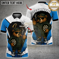 Maxcorners Street Bear Darts Multicolor Customized Name, Team Name 3D Shirt