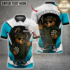 Maxcorners Street Bear Darts Multicolor Customized Name, Team Name 3D Shirt