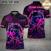 Maxcorners Golf Neon Flame Personalized Name, Team Name 3D Shirt (4 Colors)
