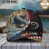 Maxcorners Fishing Camo Flag Patriot Personalized Cap (11 Breeds)