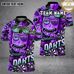 Maxcorners Funny Green Leaf Dartboard Cartoon Multioptions Personalized Name, Team Name Unisex 3D Shirt (4 Colors)