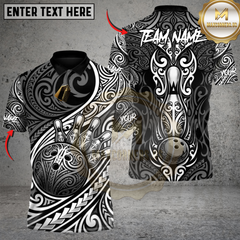 Maxcorners Bowling Maori Tribal Phantom Personalized Name 3D Unisex Shirt