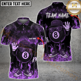 Maxcorners Billiard 8-Ball Cool Vibes Multicolor Personalized 3D Shirt, Urban Style Flame Smoke Shirts