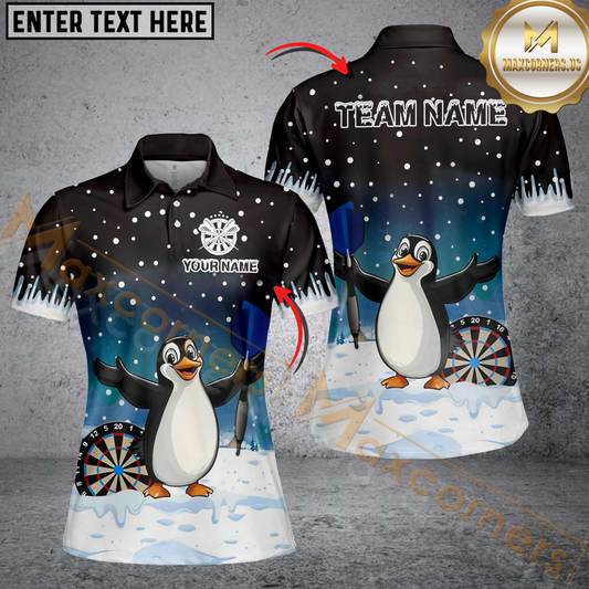 Maxcorners Funny Snow Winter Darts Jersey Customized Name, Team Name 3D Shirt