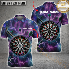 Maxcorners Darts Storm Precision Multicolor Option Customized Name, Team Name 3D Polo Shirt