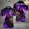 Maxcorners Billiards 8 Ball Cosmic Reaper Personalized Name Shirt (4 Colors)