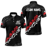Maxcorners Men's Custom Dart Shirts With Red - White Streaks And Dartboard, Team Jerseys LM1605