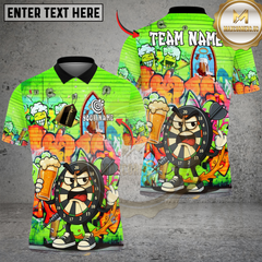 Maxcorners Darts Funny DartBoard Beer Attitude Customized Name, Team Name 3D Shirt (4 Colors)