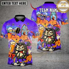 Maxcorners Darts Funny DartBoard Beer Attitude Customized Name, Team Name 3D Shirt (4 Colors)