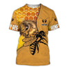 Maxcorners Personalized Name Honey Bee All Over Printed Unisex Shirt LM1304