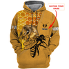 Maxcorners Personalized Name Honey Bee All Over Printed Unisex Shirt LM1304