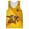 Maxcorners Personalized Name Honey Bee All Over Printed Unisex Shirt LM1304