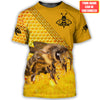 Maxcorners Personalized Name Honey Bee All Over Printed Unisex Shirt LM1304