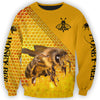 Maxcorners Personalized Name Honey Bee All Over Printed Unisex Shirt LM1304