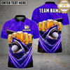 Maxcorners Shark & Beer Golf Polo Personalized Name, Team Name 3D Shirt (4 Colors)