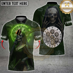 Maxcorners Darts Grim Reaper Nun Multicolor Customized Name, Team Name 3D Shirt