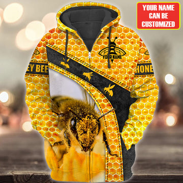Maxcorners Personalized Name Honey Bee 6 All Over Printed Unisex Shirt LM1304
